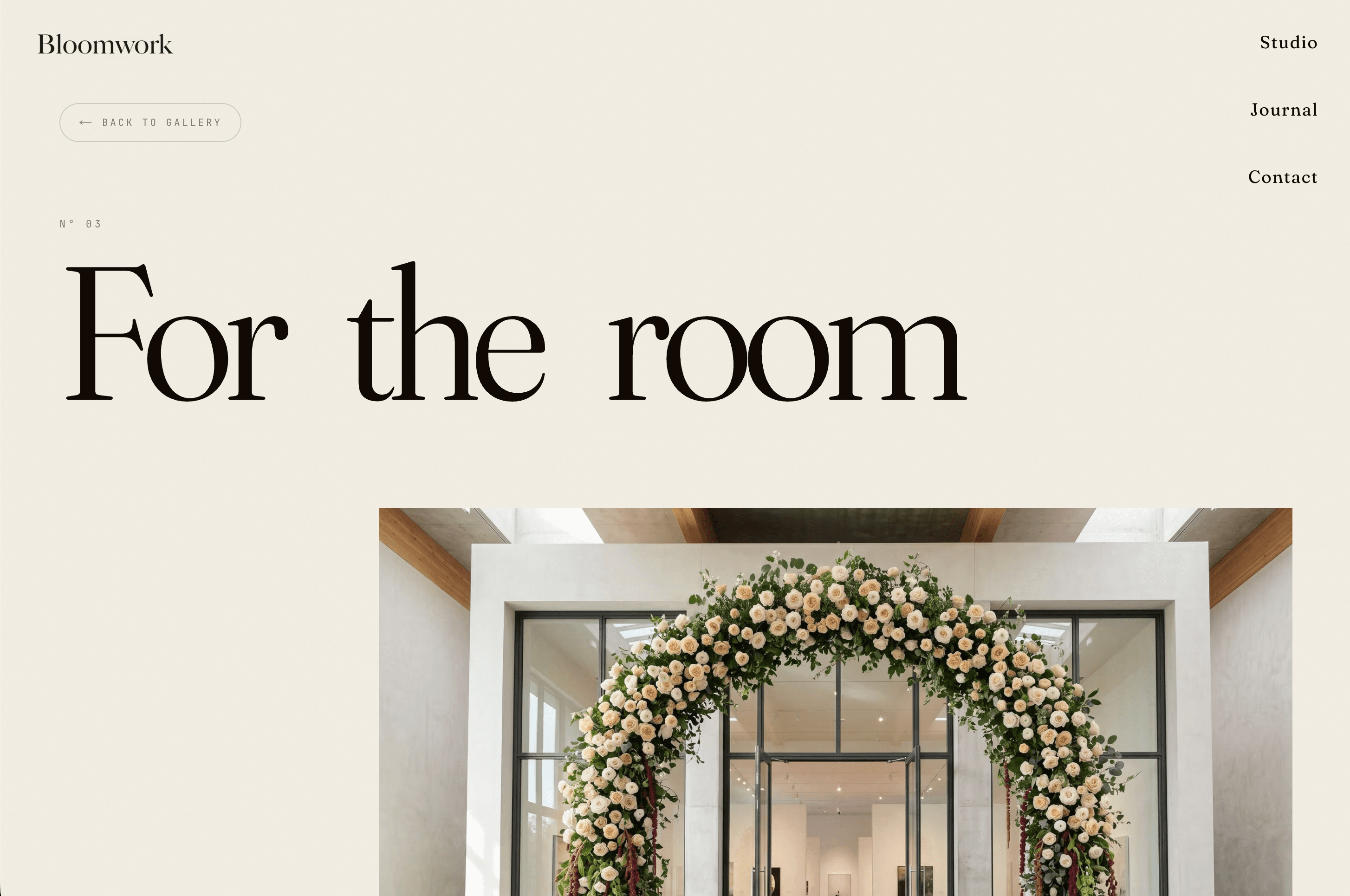 A full-screen floral arch. No paragraph is beating this.