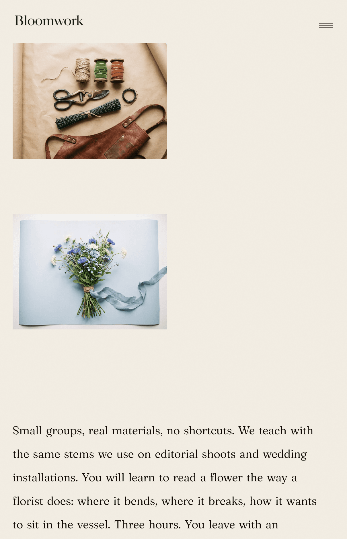 Workshops, dates, and details without flattening the mood.