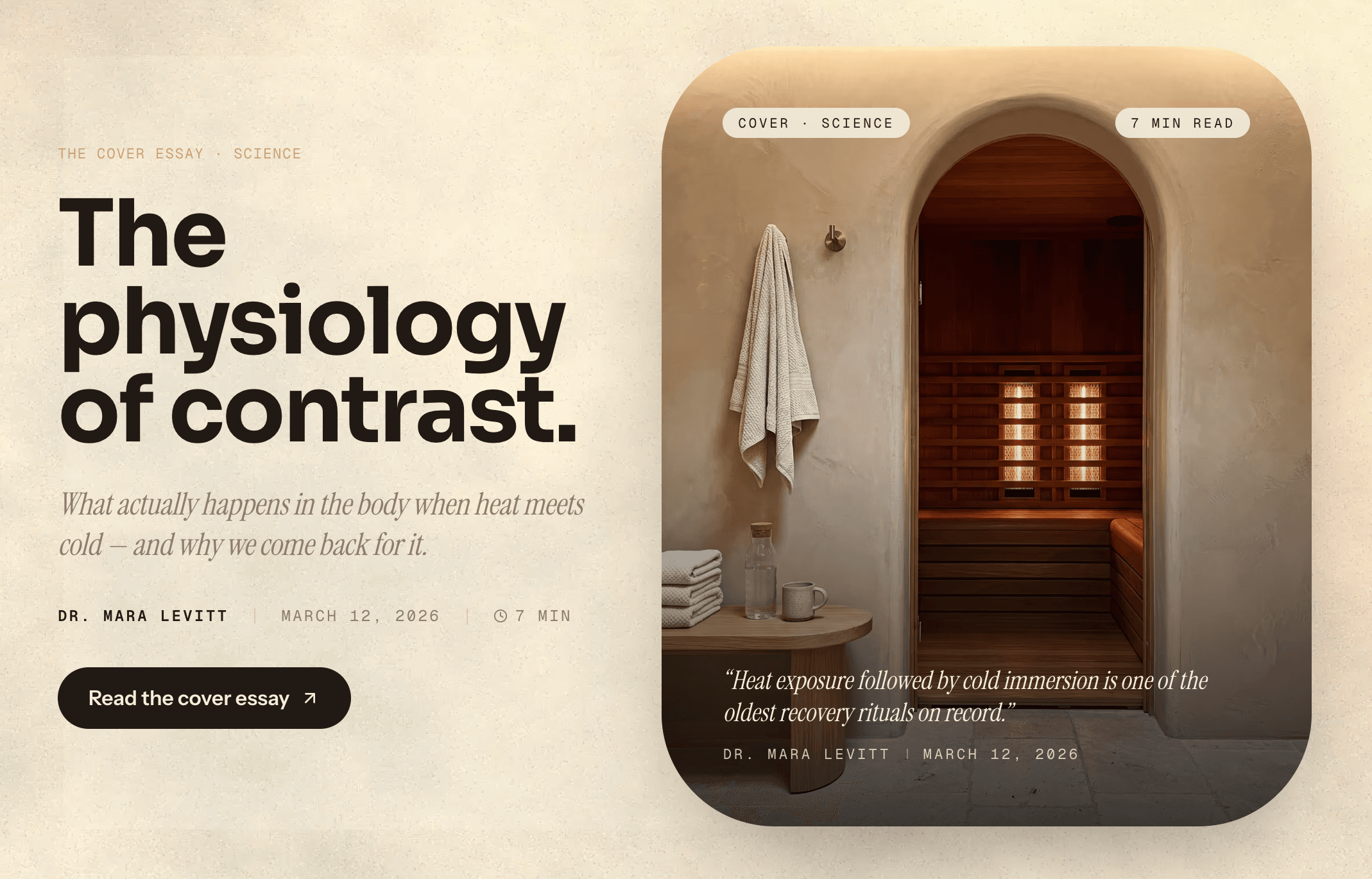 A science cover story makes contrast therapy feel researched without turning cold.